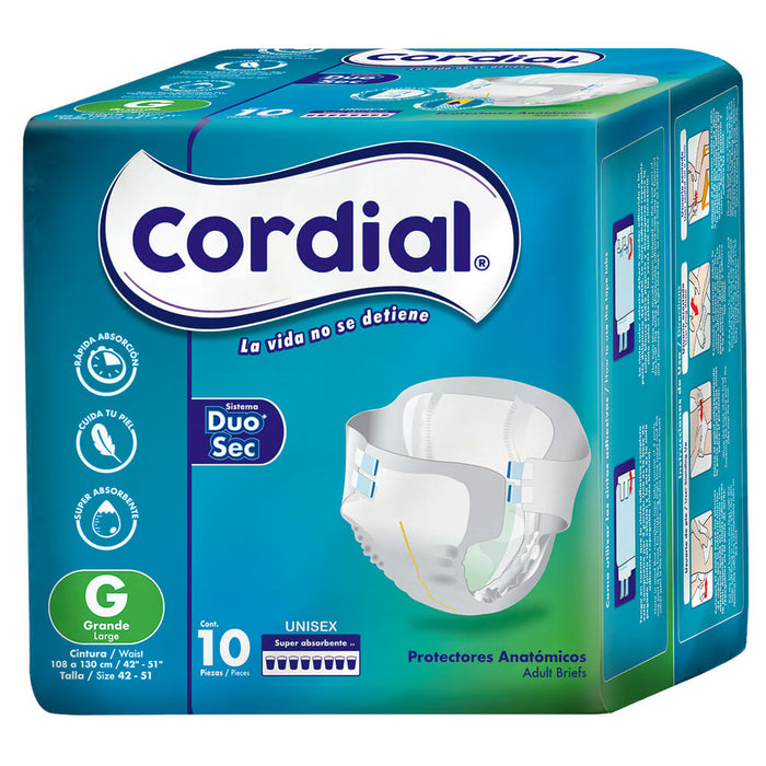 Protector Cordial - Adulto - Grande - 40 piezas