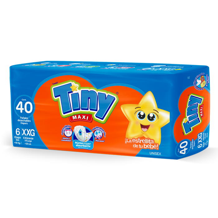 Pañales Tiny Maxi - XXG - Etapa 6 (160 piezas)